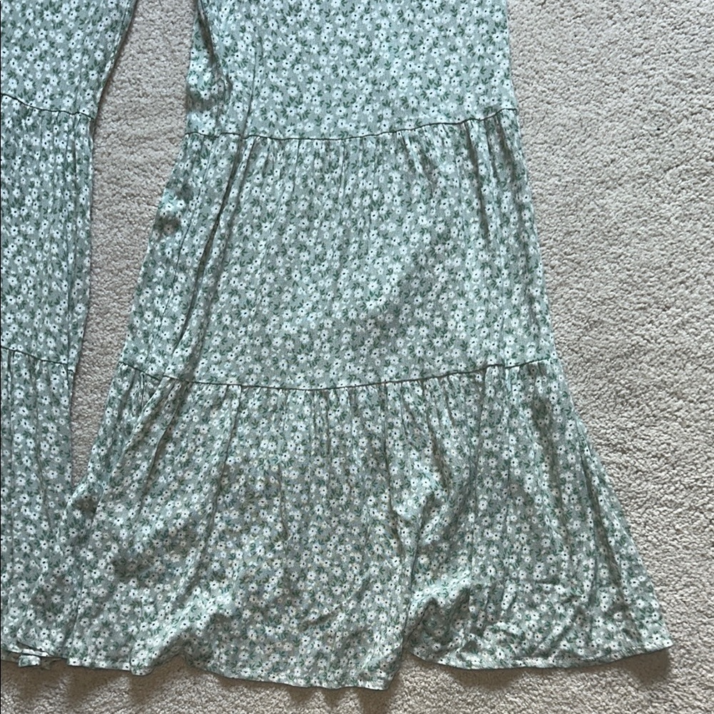 NWT! Altar’d State Green Floral Bell Bottom Jumpsuit - Picture 6 of 9
